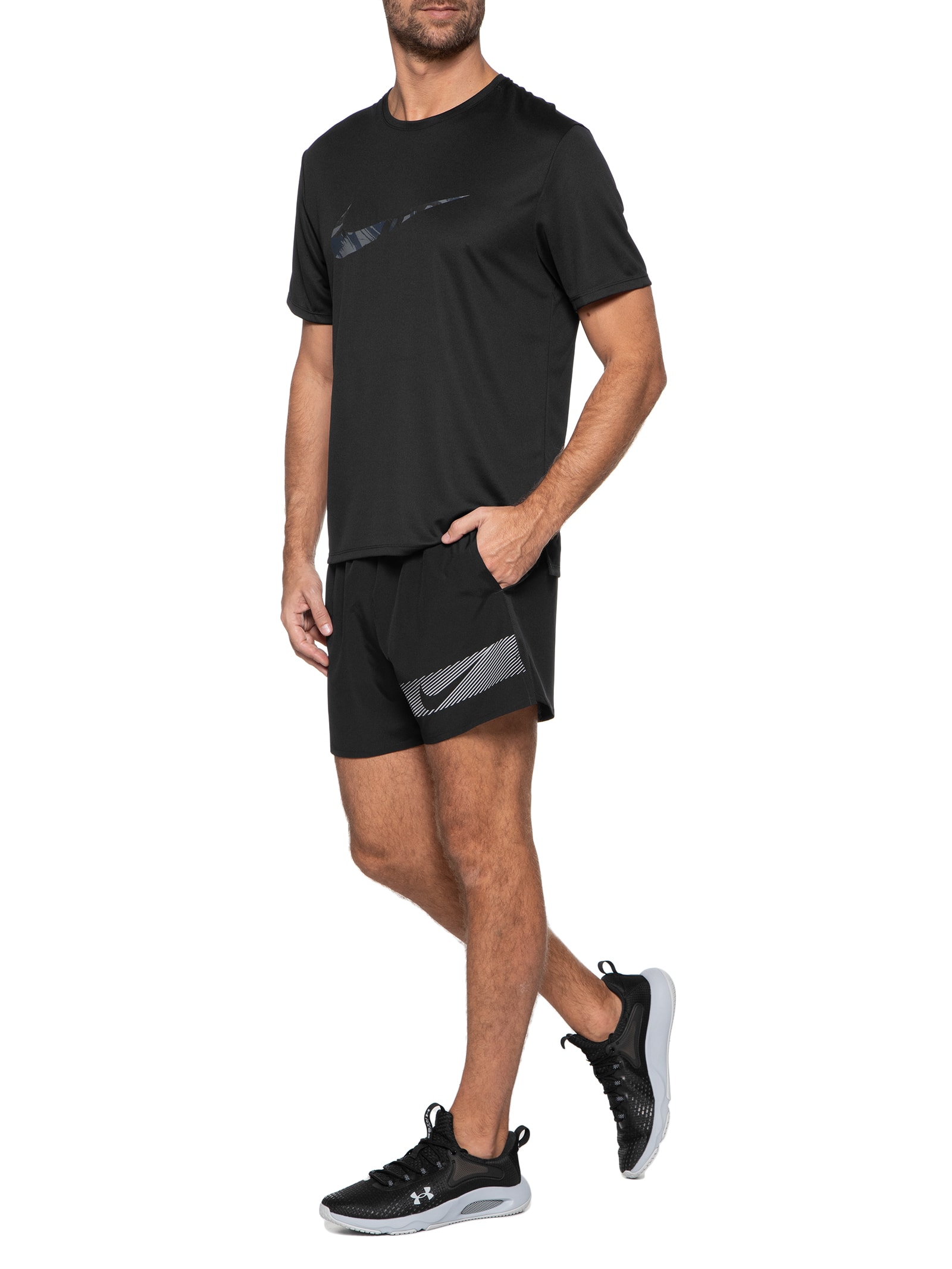 Short Masculino Challenger 5bf Shrt Flash - Nike - Preto