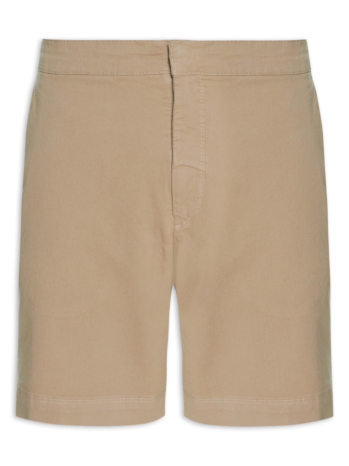 Short Masculino Chino Sarja Elastano Com Fivela - Bege