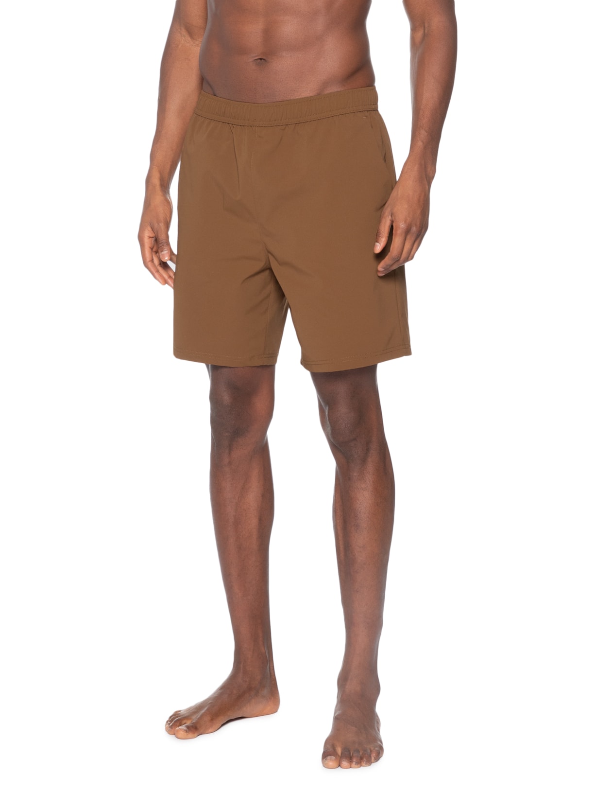 Short Masculino Color Beachwear Marrom Basiq Men