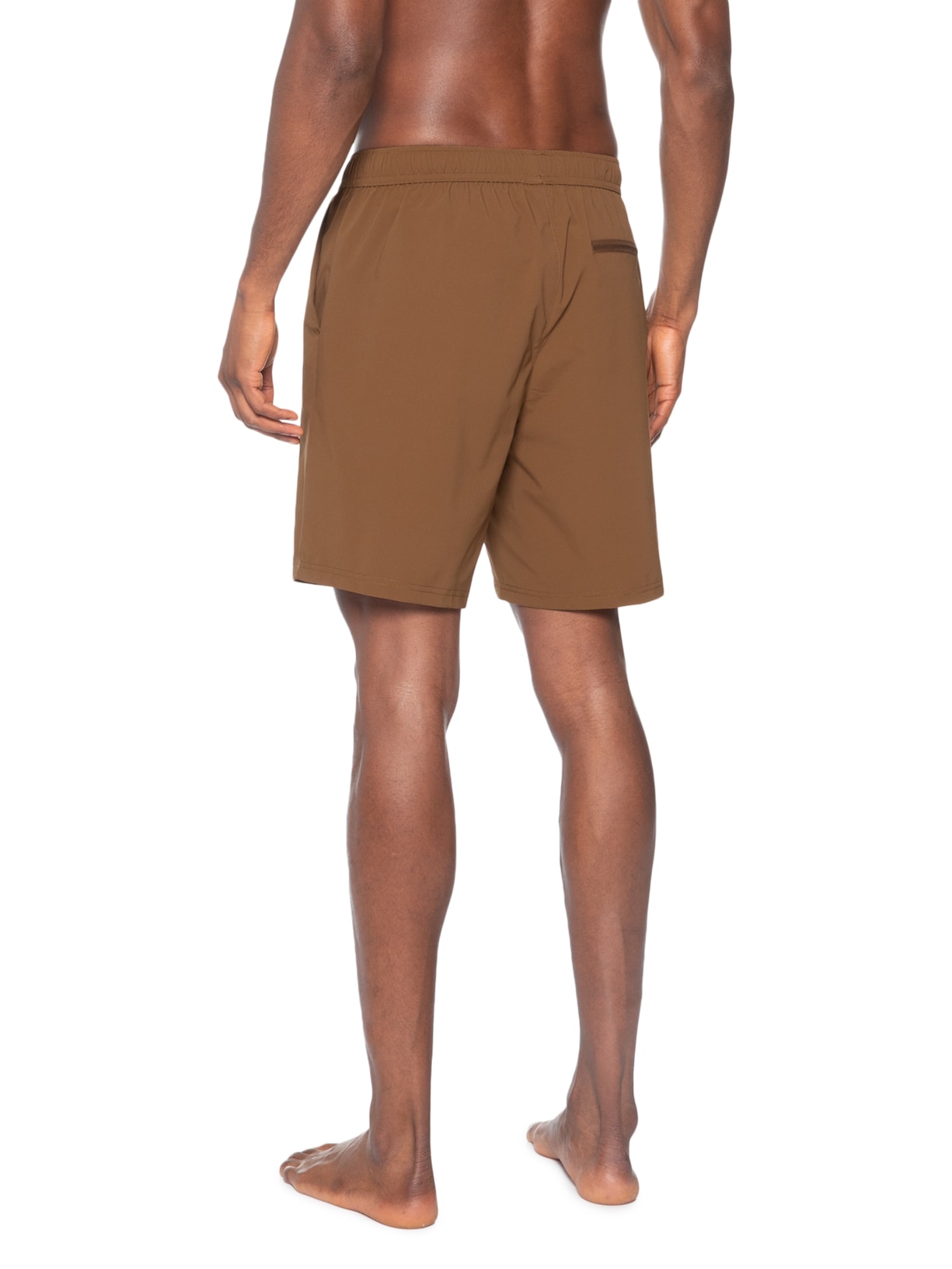 Short Masculino Color Beachwear Marrom Basiq Men