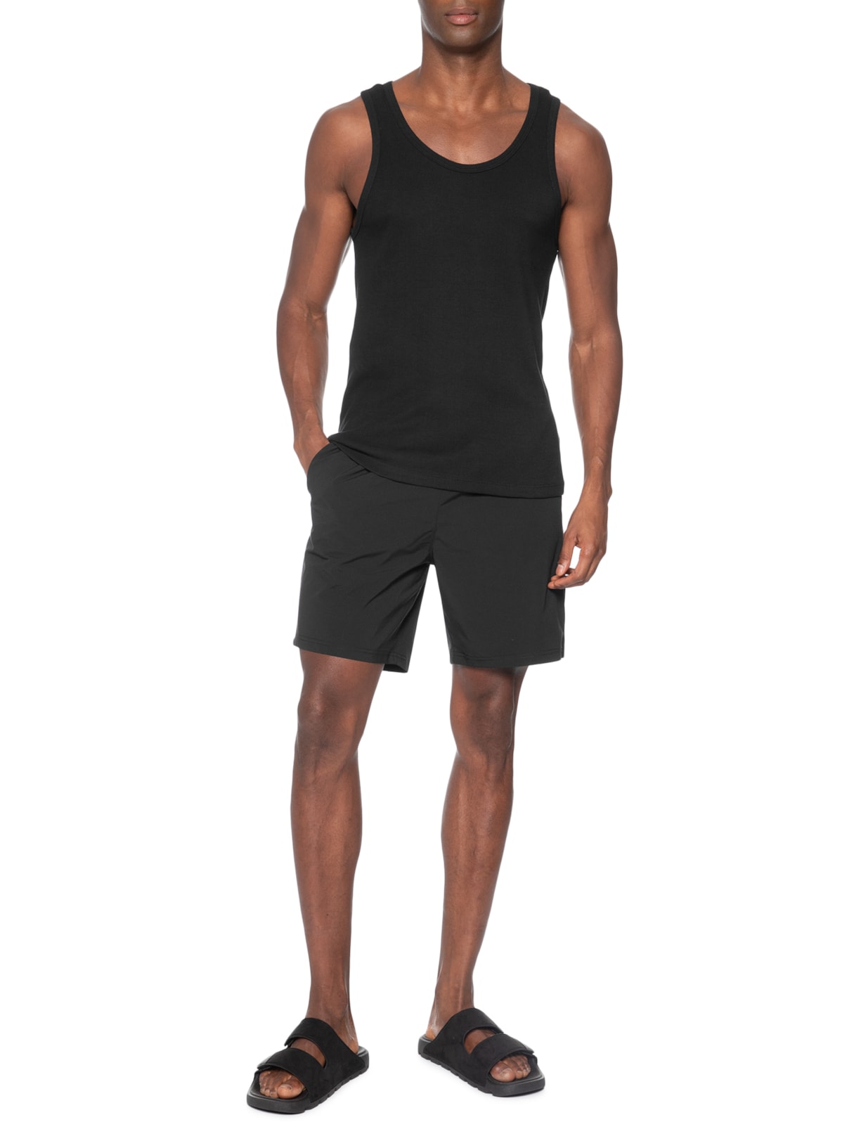 Short Masculino Color Beachwear Preto Basiq Men