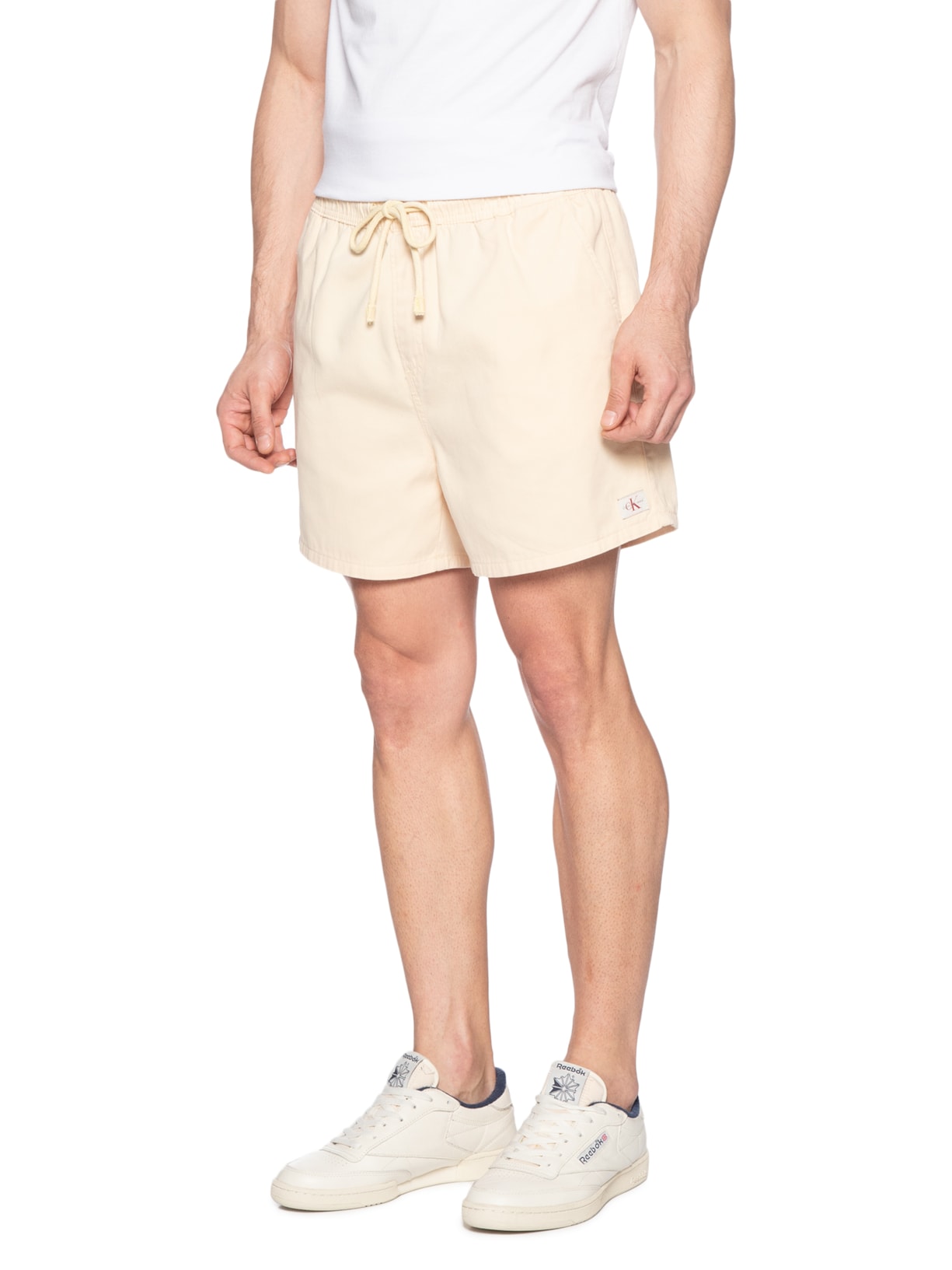 Short Masculino Color Com Elástico No Cós Amarelo Calvin Klein Jeans