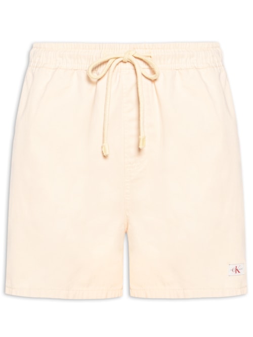 Short Masculino Color Com Elástico No Cós - Amarelo