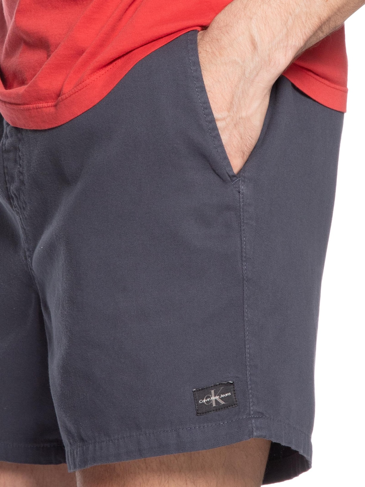 Short Masculino Color Com Elástico No Cós Azul Calvin Klein Jeans