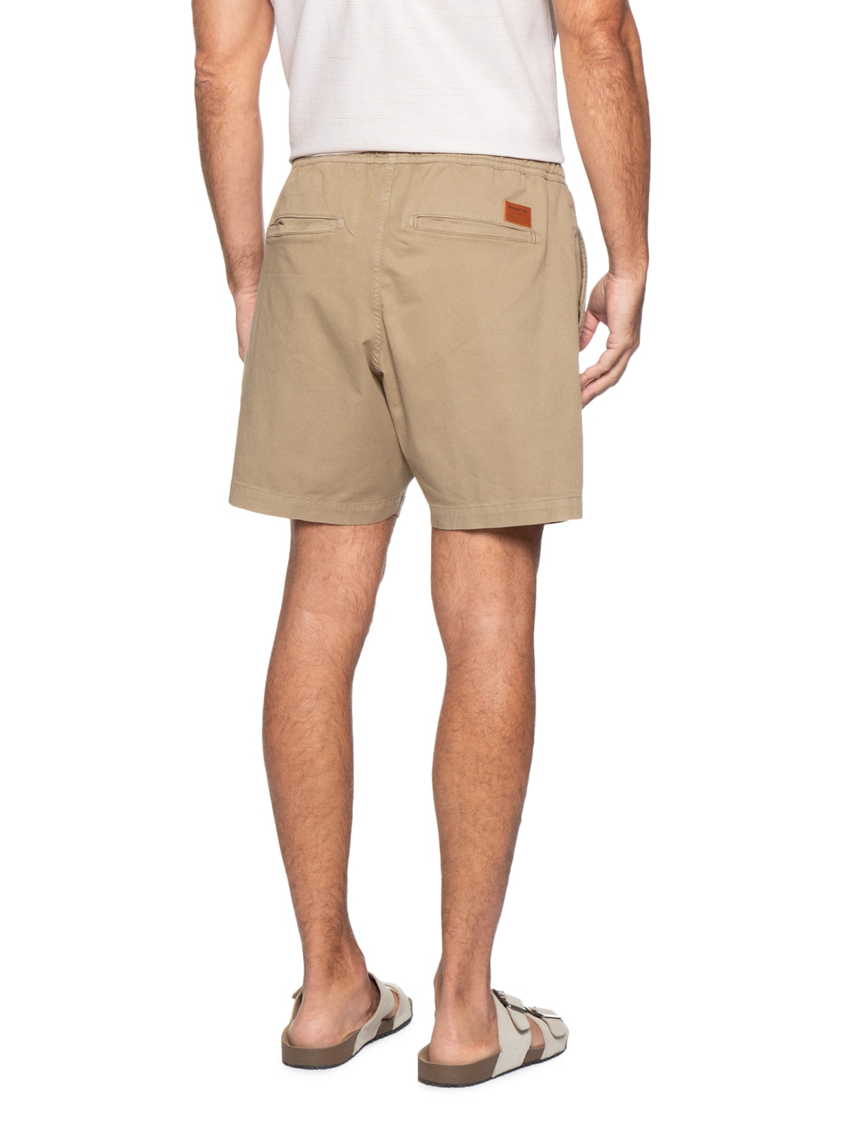 Short Masculino Com Elástico Estonado Bege Reserva