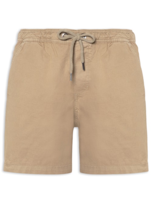 Short Masculino Com Elástico Estonado - Bege