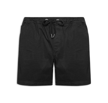 Short Masculino Com Elástico Estonado - Preto