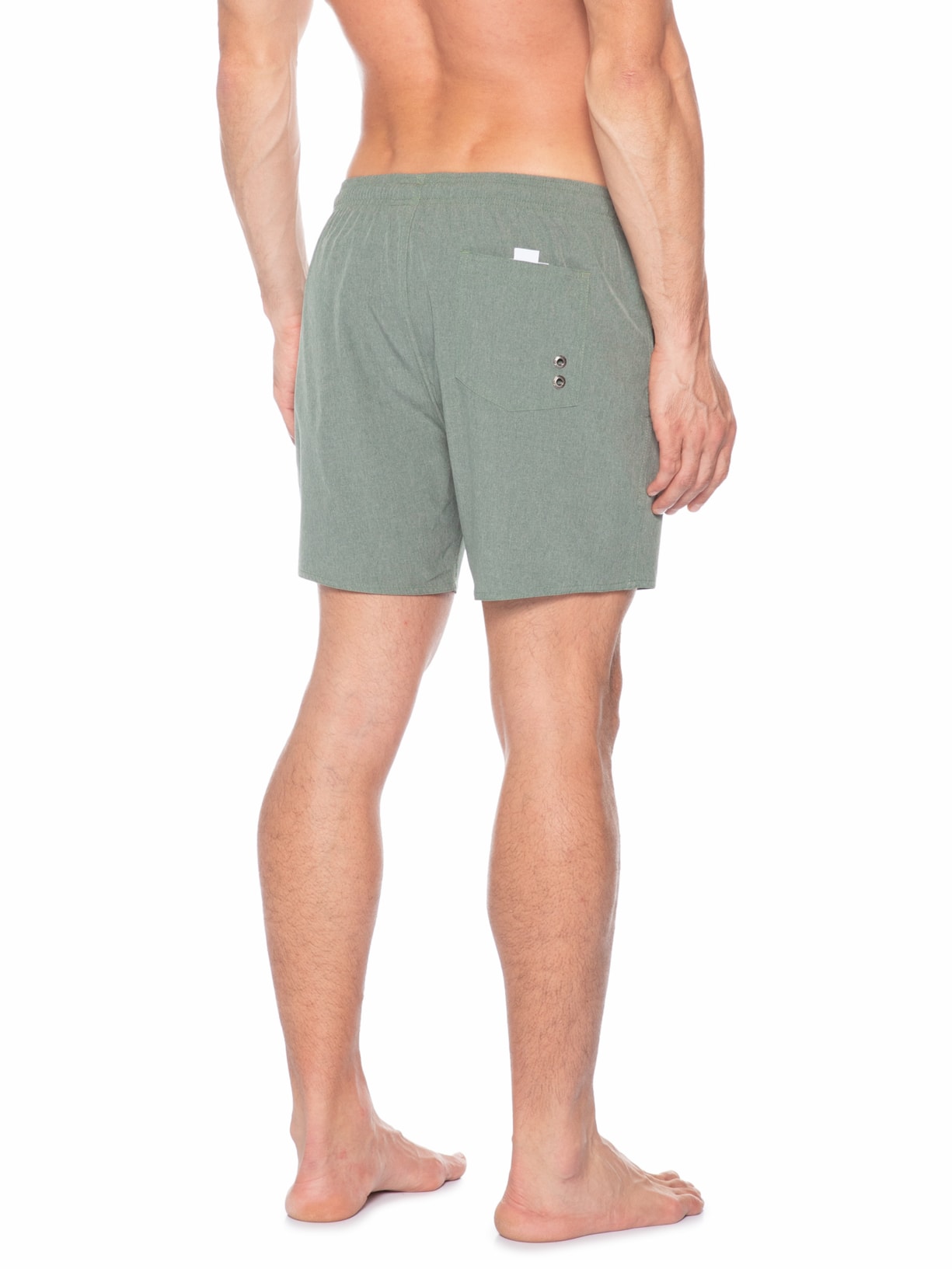 Short Masculino Com Elástico Mescla Color Verde Aramis