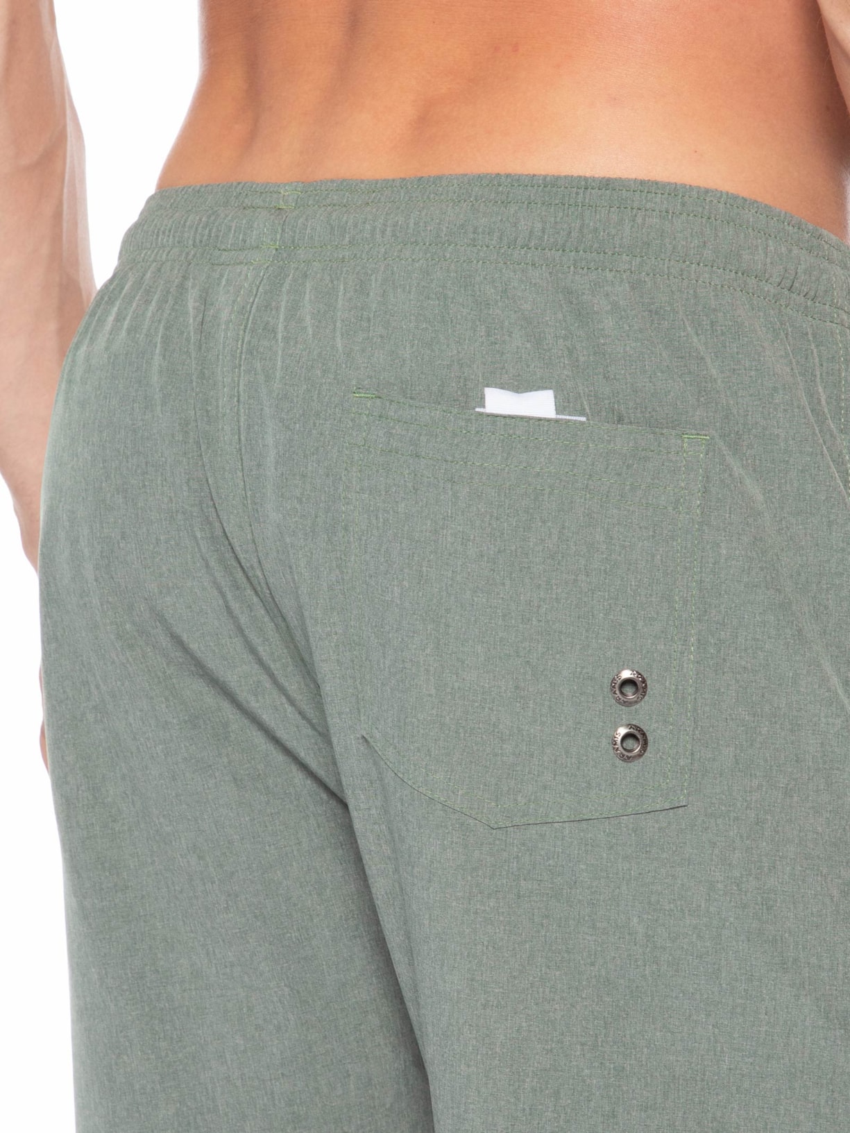 Short Masculino Com Elástico Mescla Color Verde Aramis