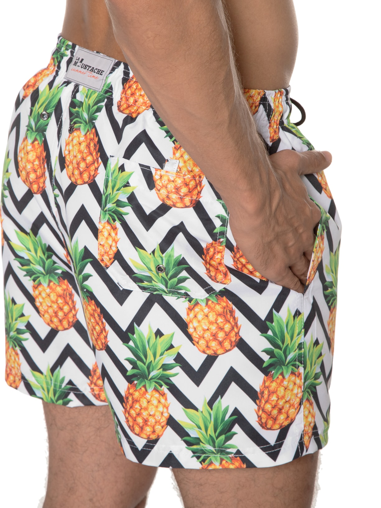 Short Masculino Cool Pineapple Branco La Moustache