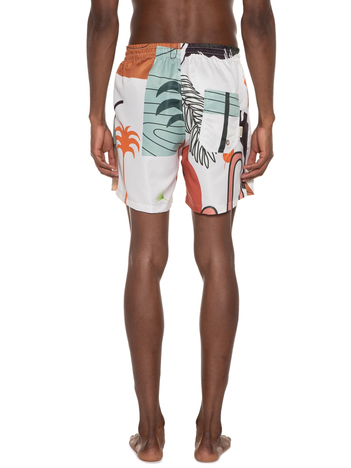 Short Masculino Copacabana Estampa Coqueiros Verde Be.each