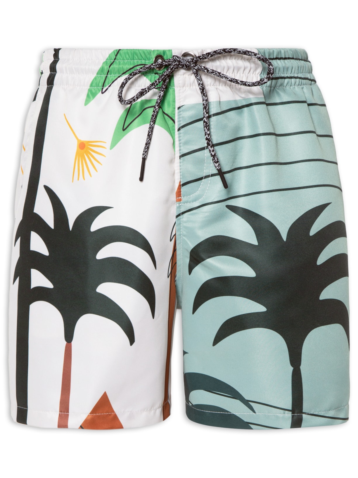 Short Masculino Copacabana Estampa Coqueiros Verde Be.each