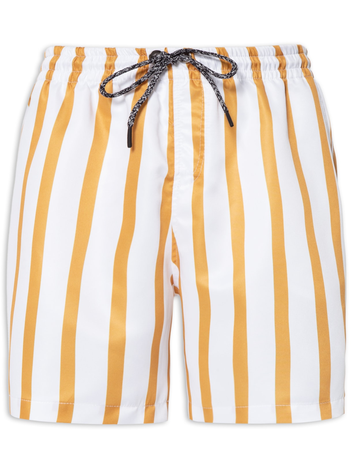 Short Masculino Copacabana Listra Mostarda - Branco
