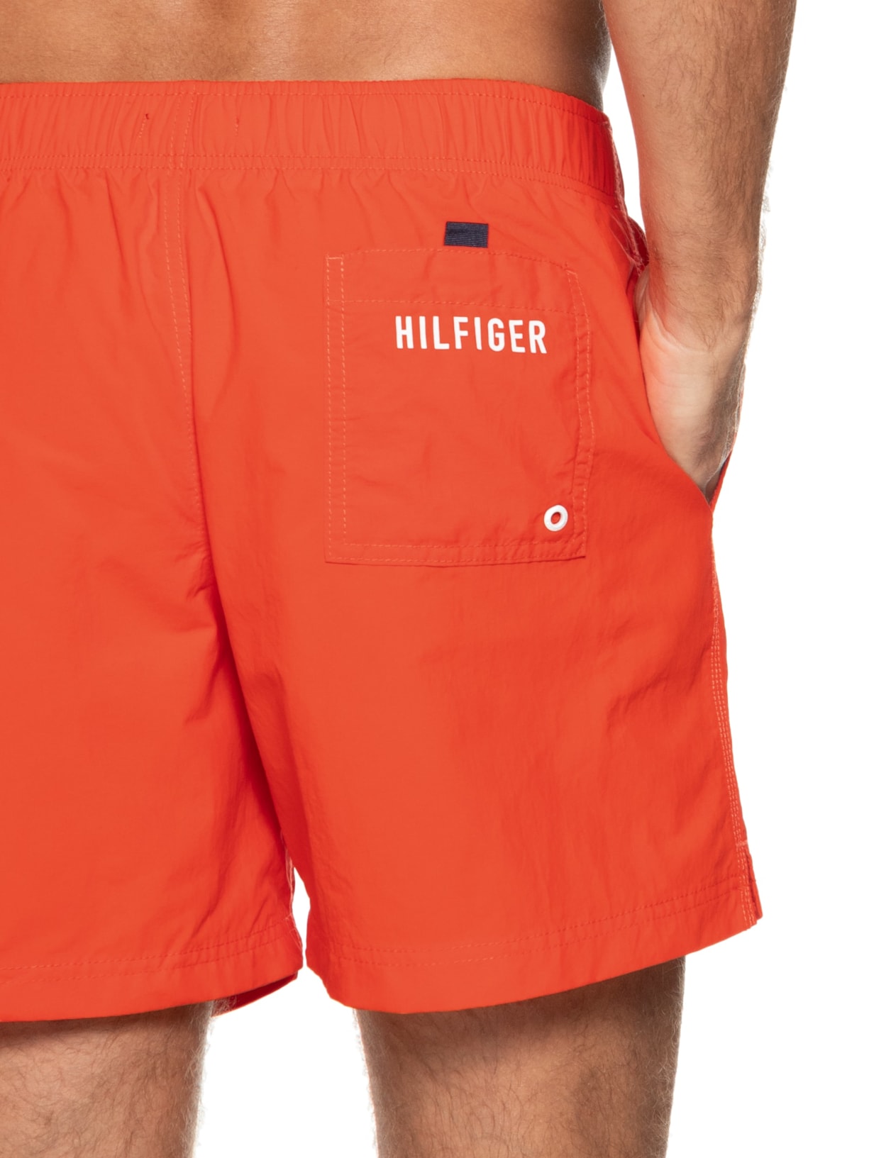 Short Masculino Core Solid Medium Drawstring Laranja Tommy Hilfiger