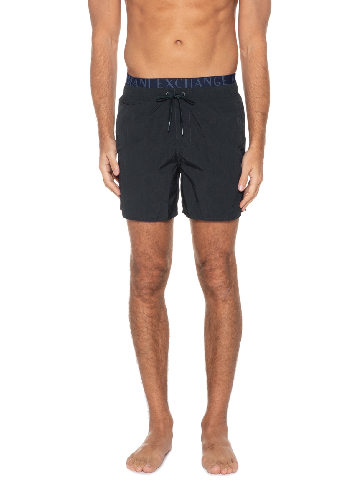 Short Masculino Cós Duplo Azul Armani Exchange