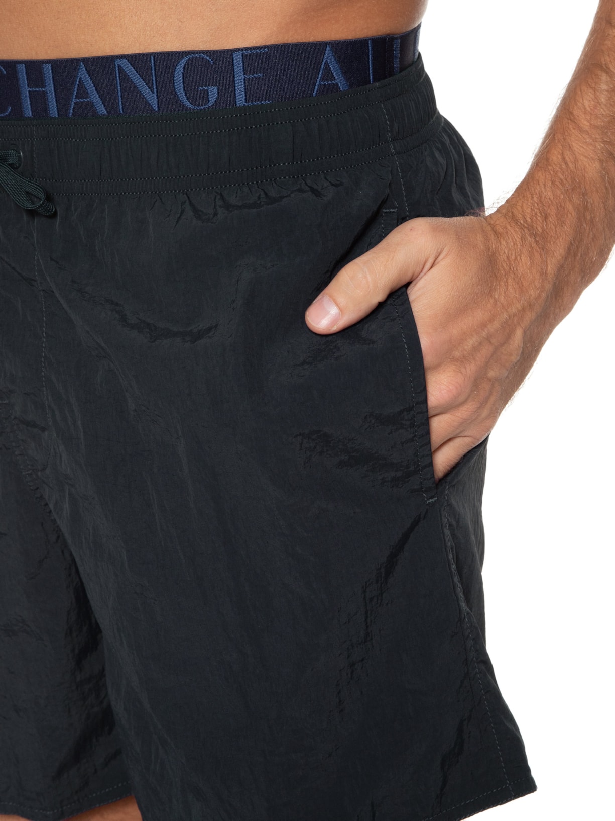 Short Masculino Cós Duplo Azul Armani Exchange