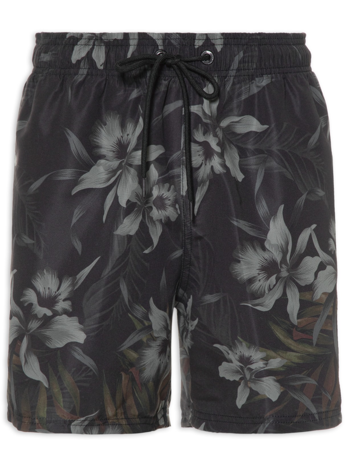 Short Masculino Dark Hibiscus - Preto