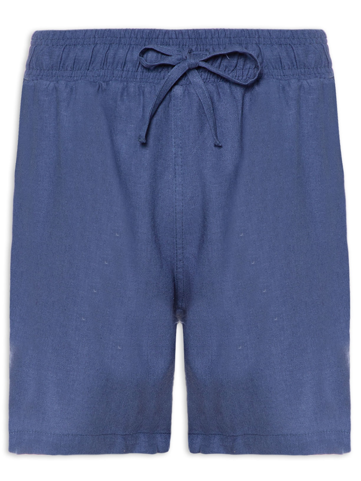 Short Masculino De Linho - Azul