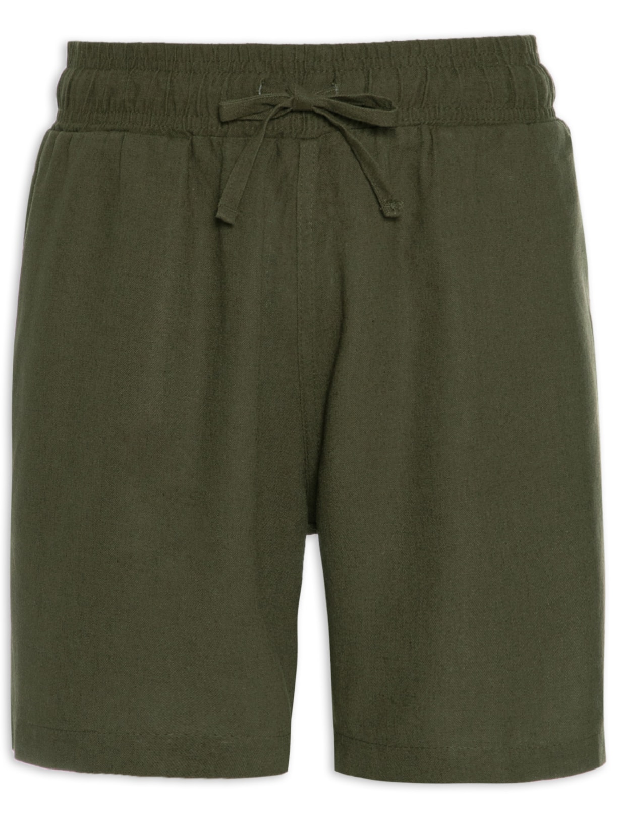 Short Masculino De Linho Verde Barche