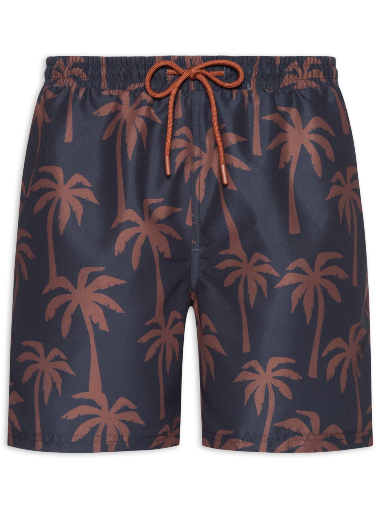 Short Masculino De Praia Básico Estampado - Azul