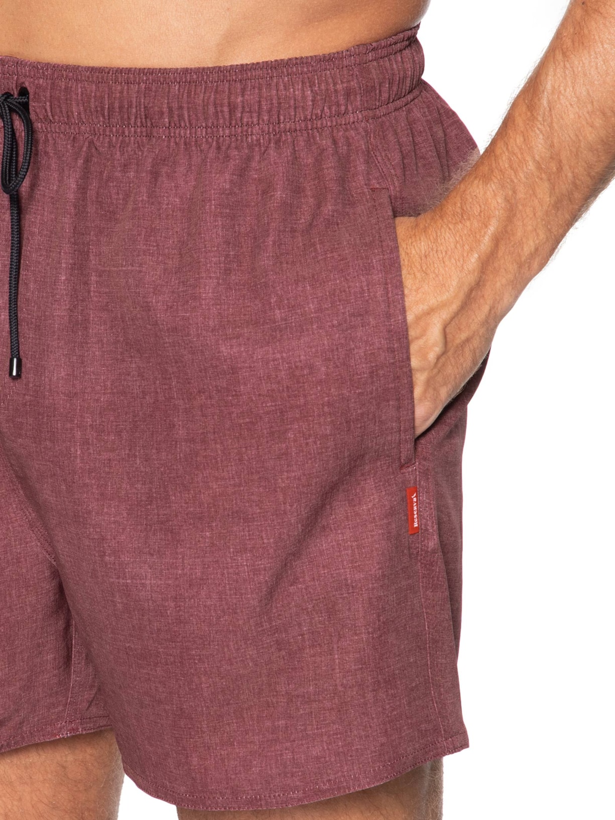 Short Masculino De Praia Básico Textura Marrom Reserva