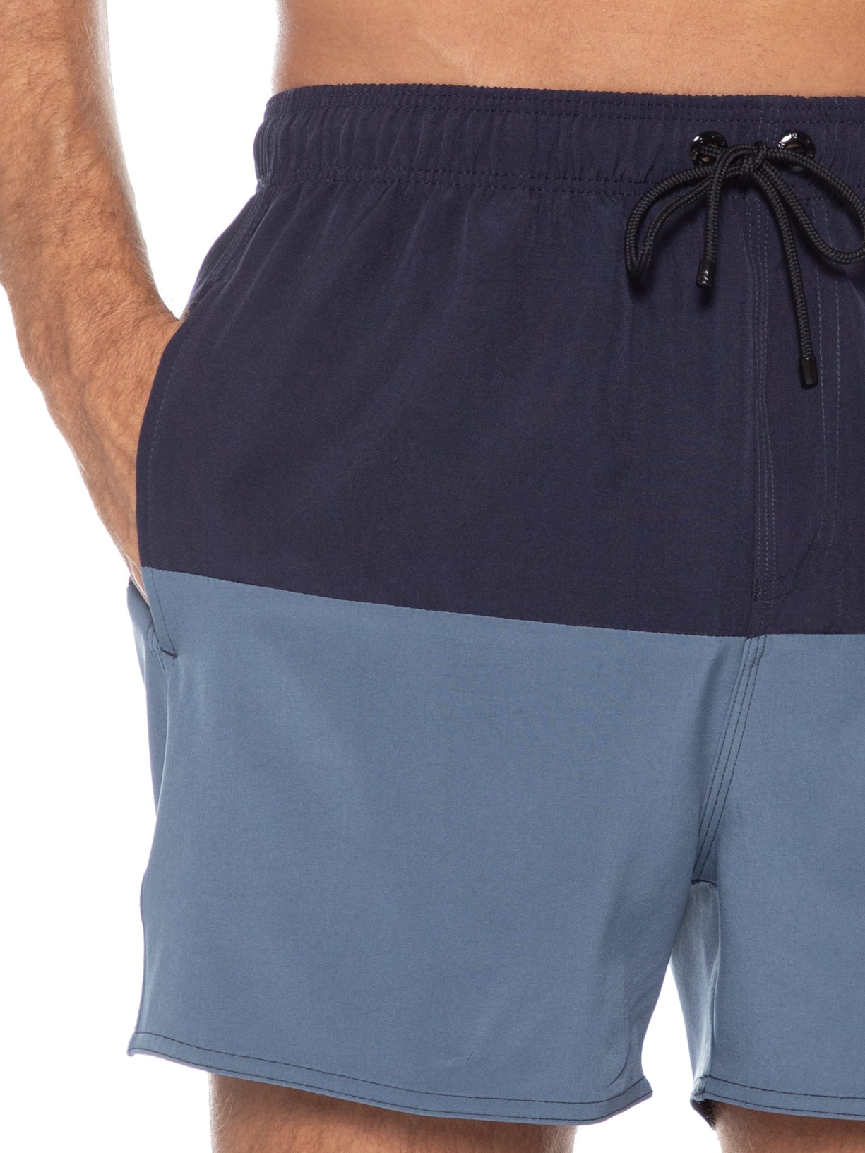 Short Masculino de Praia Color Block Azul Reserva
