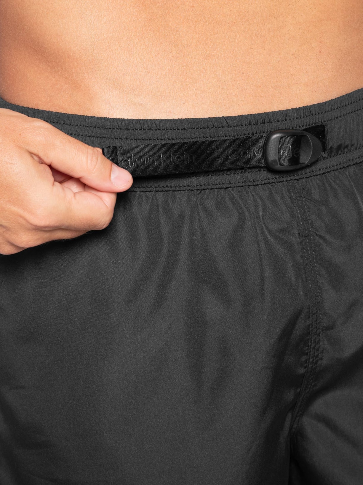 Short Masculino De Praia Com Cós Ajustável Preto Calvin Klein Jeans