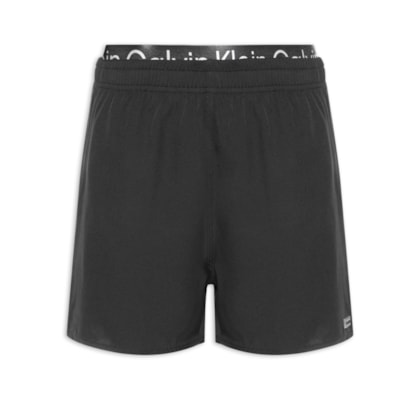 Short Masculino De Praia Com Cós De Elástico - Preto
