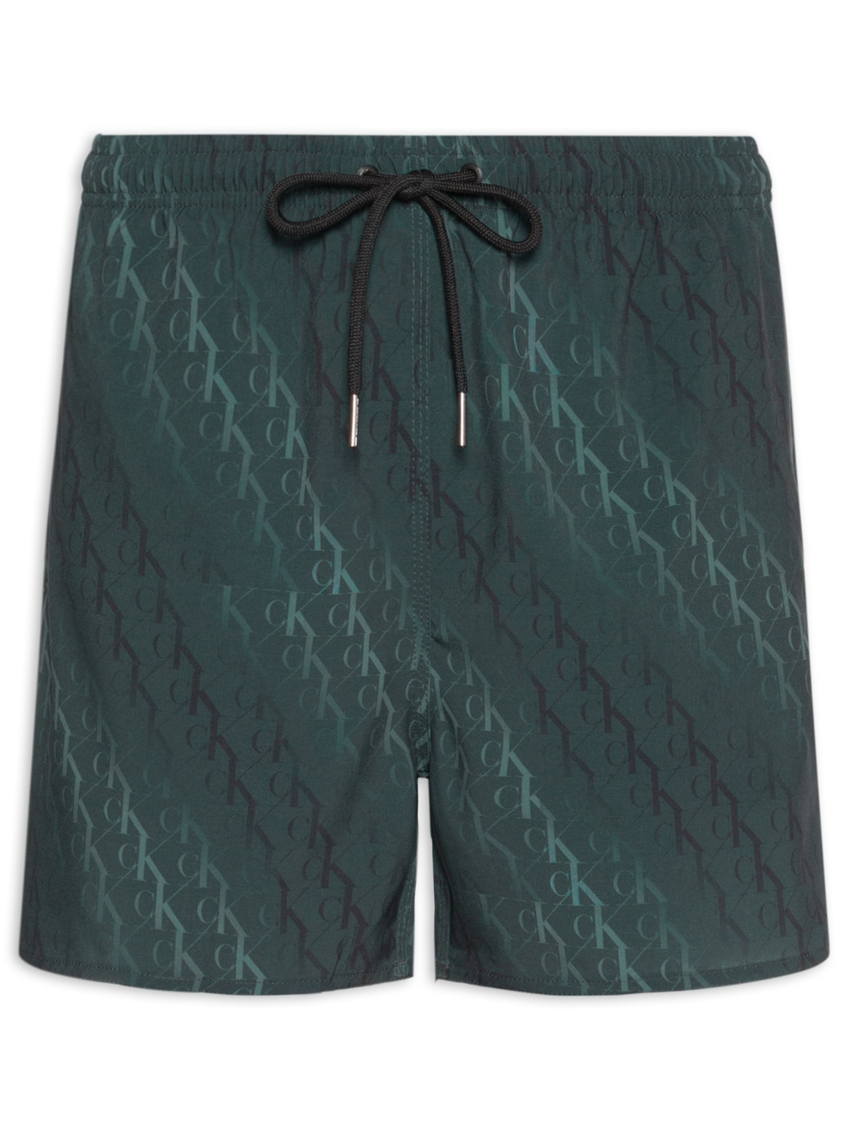 Short Masculino De Praia Com Elástico Monograma Preto Calvin Klein Jeans
