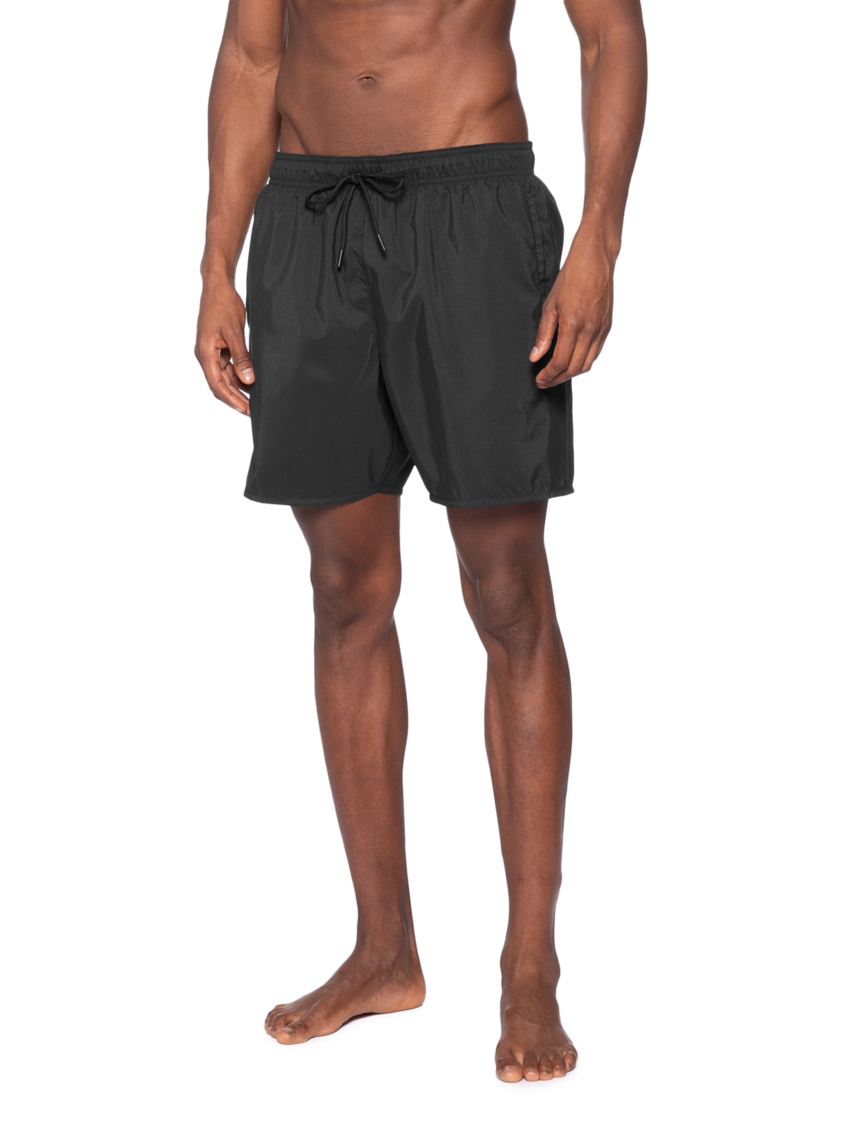 Short Masculino De Praia Com Logo Preto Lacoste
