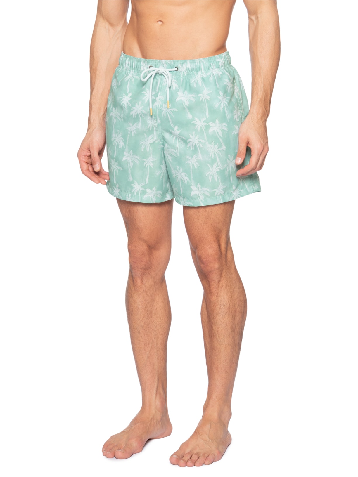 Short Masculino De Praia Coqueiros Verde Pineapple