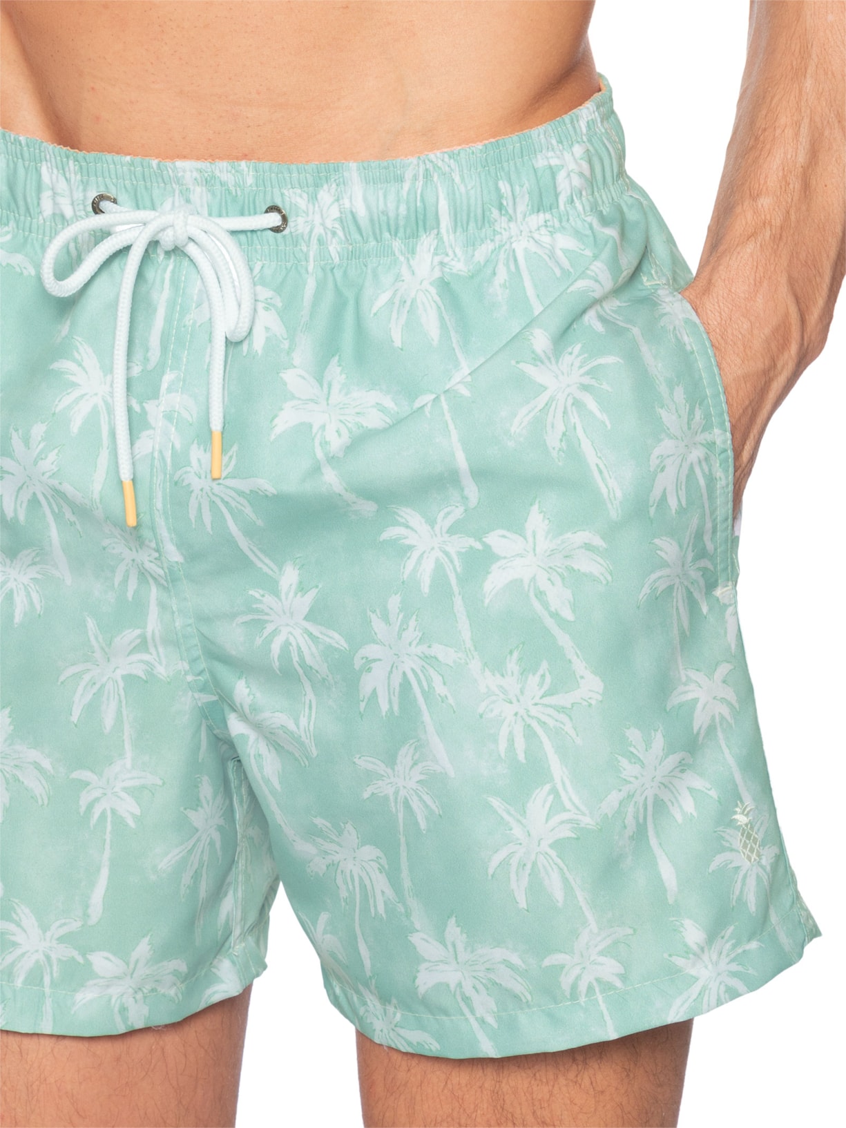 Short Masculino De Praia Coqueiros Verde Pineapple