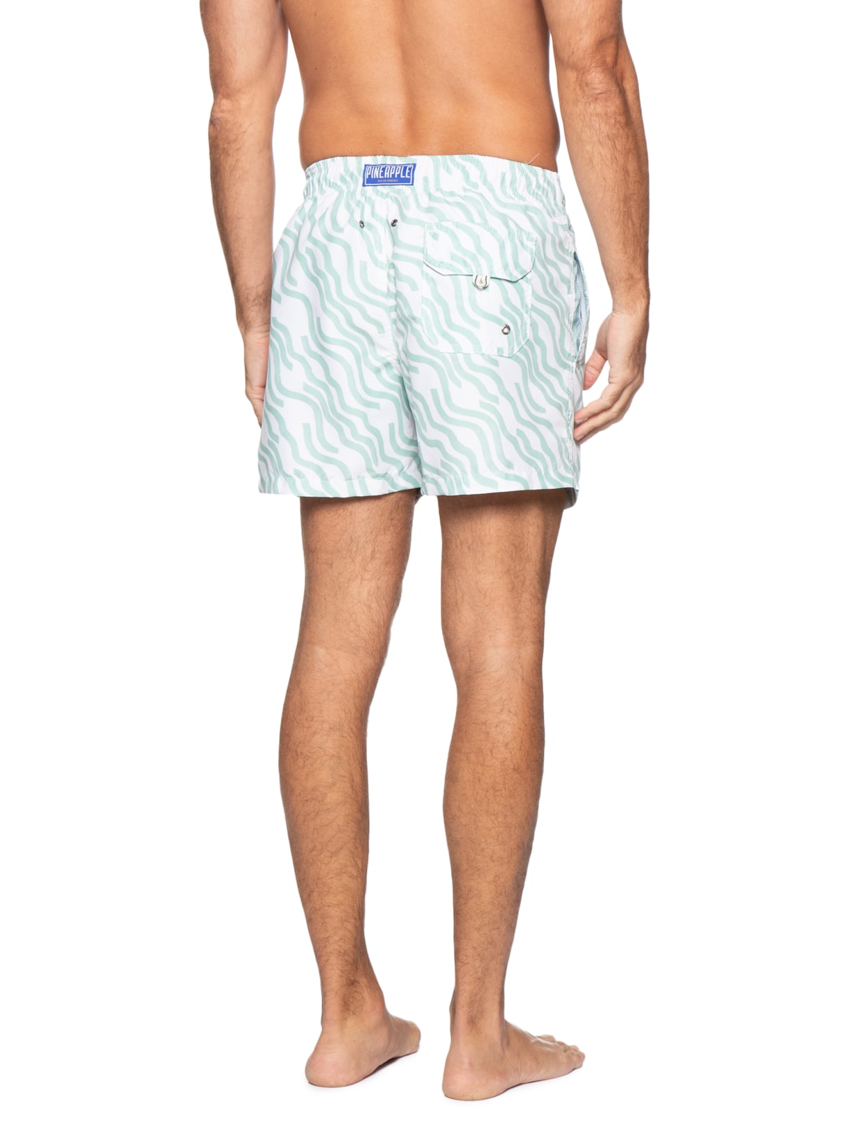 Short Masculino De Praia Estampa Curves Verde Pineapple