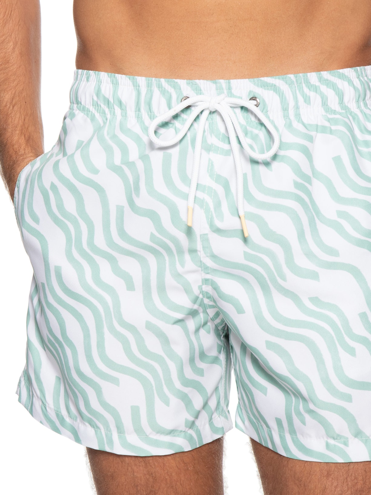 Short Masculino De Praia Estampa Curves Verde Pineapple
