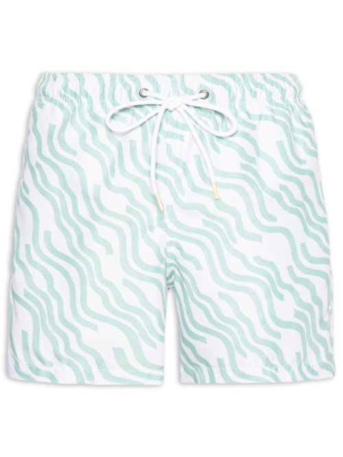 Short Masculino De Praia Estampa Curves - Verde