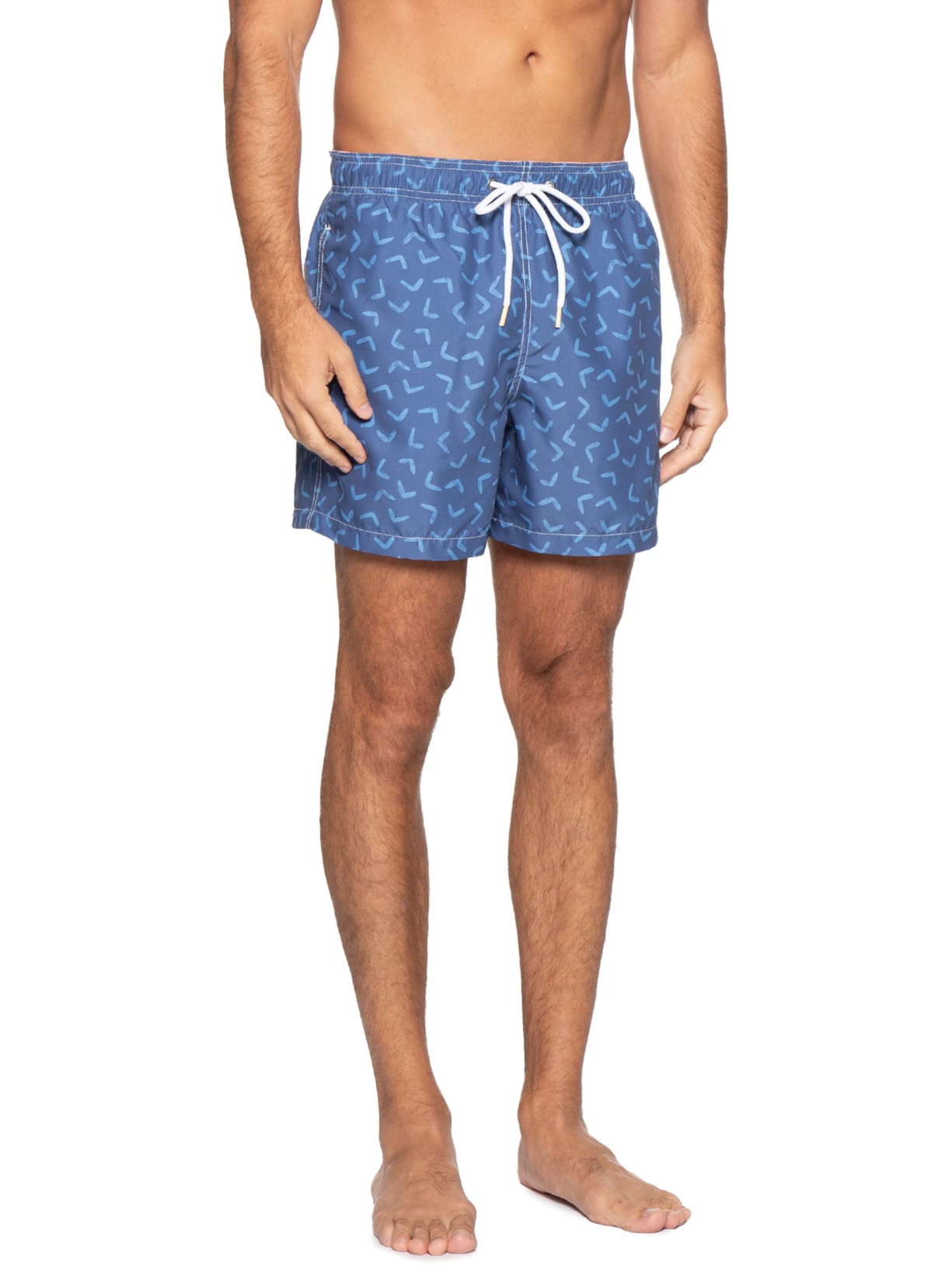 Short Masculino De Praia Estampa Graphic Azul Pineapple