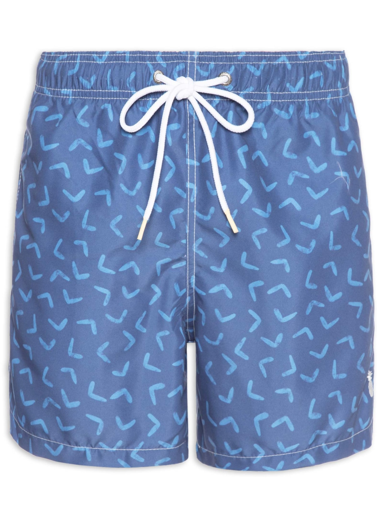 Short Masculino De Praia Estampa Graphic Azul Pineapple
