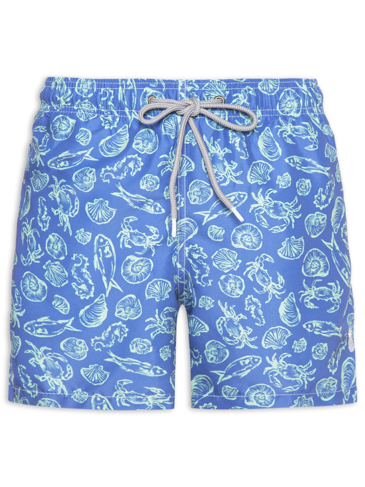 Short Masculino De Praia Estampa Marítimo - Azul