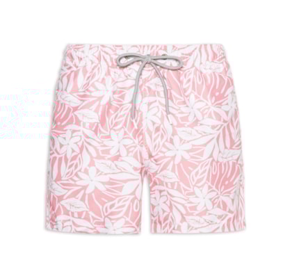 Short Masculino De Praia Estampa Tropical - Laranja
