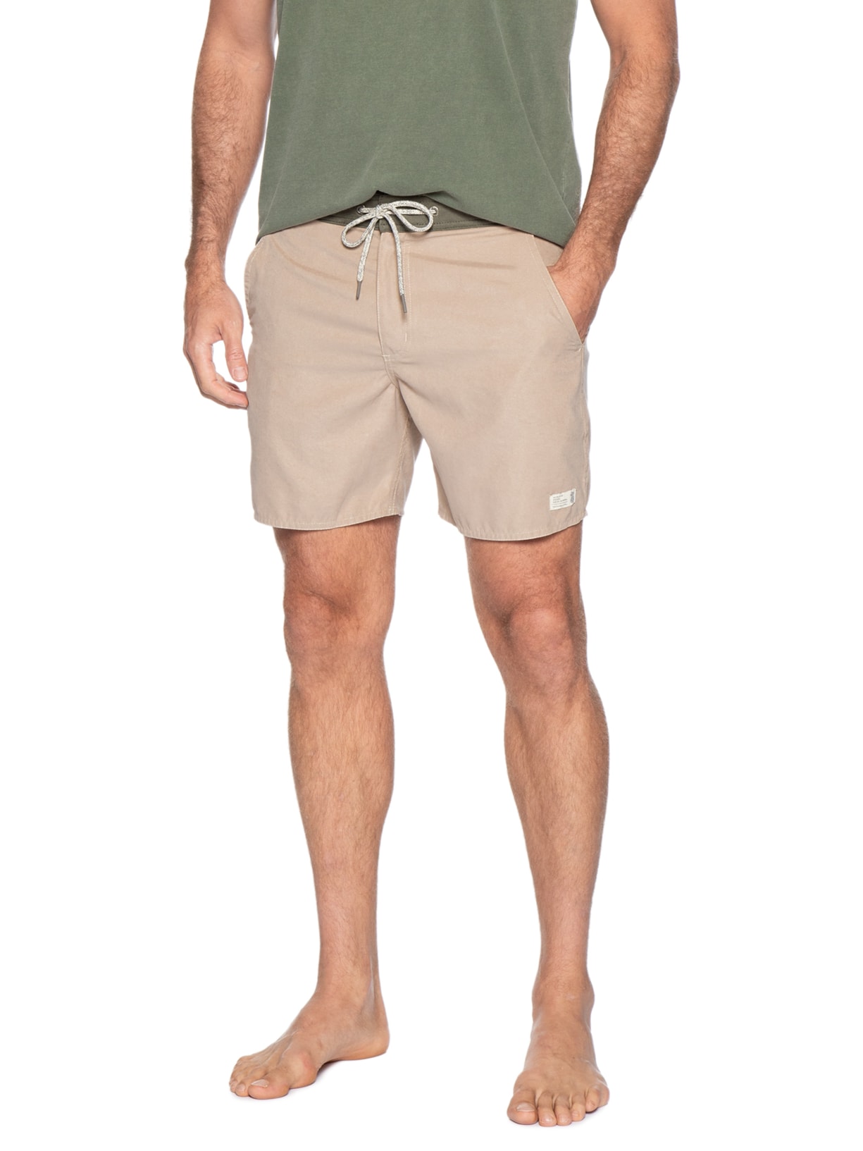 Short Masculino De Praia Leblon Bege Pineapple
