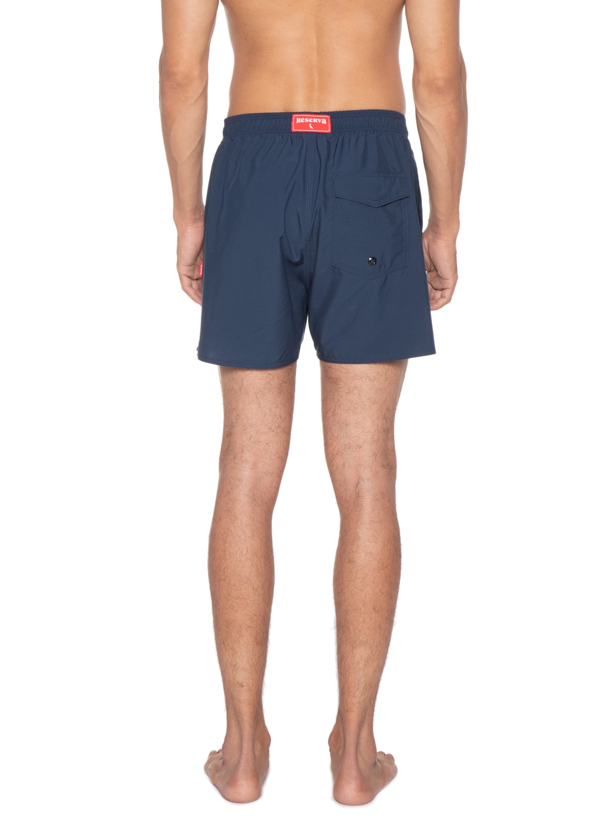 Short Masculino De Praia Liso Básico Azul Reserva