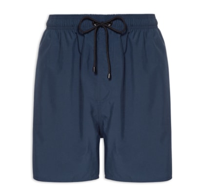 Short Masculino De Praia Liso Básico - Azul