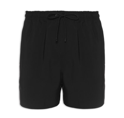 Short Masculino De Praia Liso Básico - Preto