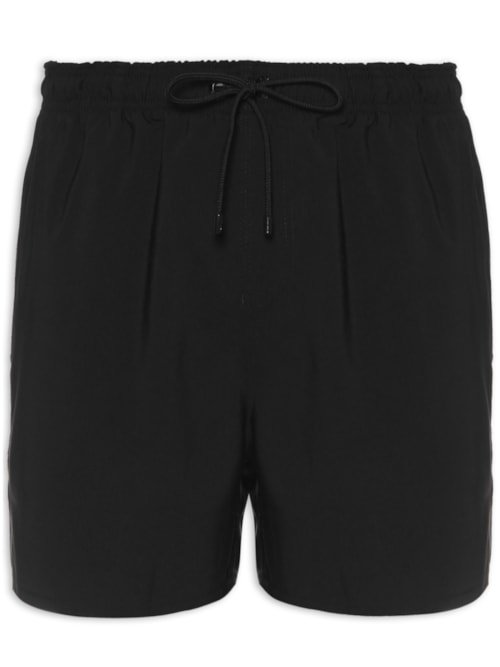 Short Masculino De Praia Liso Básico - Preto