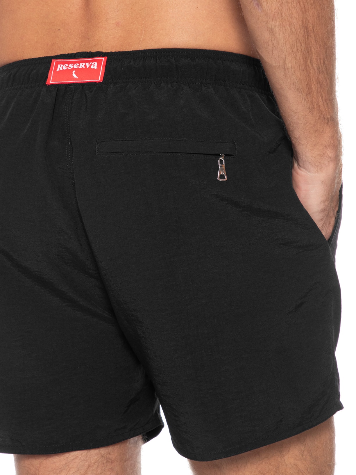 Short Masculino de Praia Liso Premium Preto Reserva