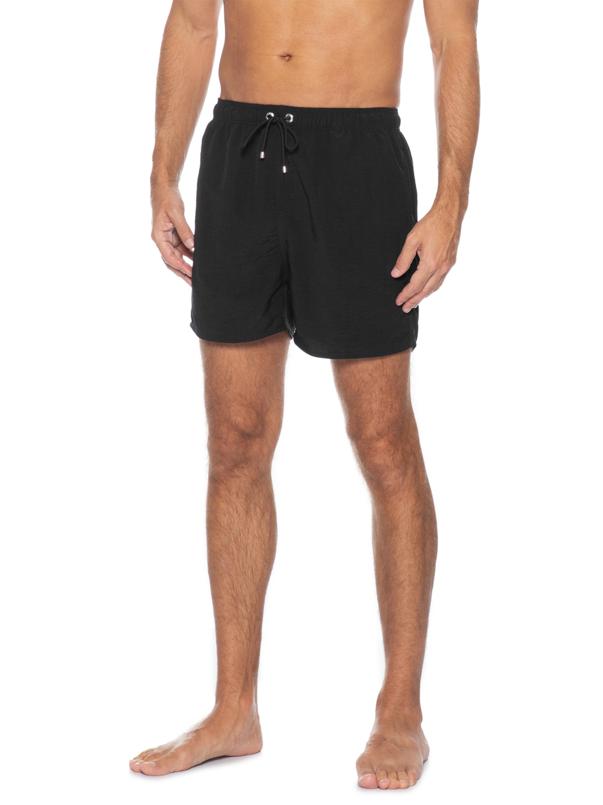 Short Masculino de Praia Liso Premium – Preto Reserva