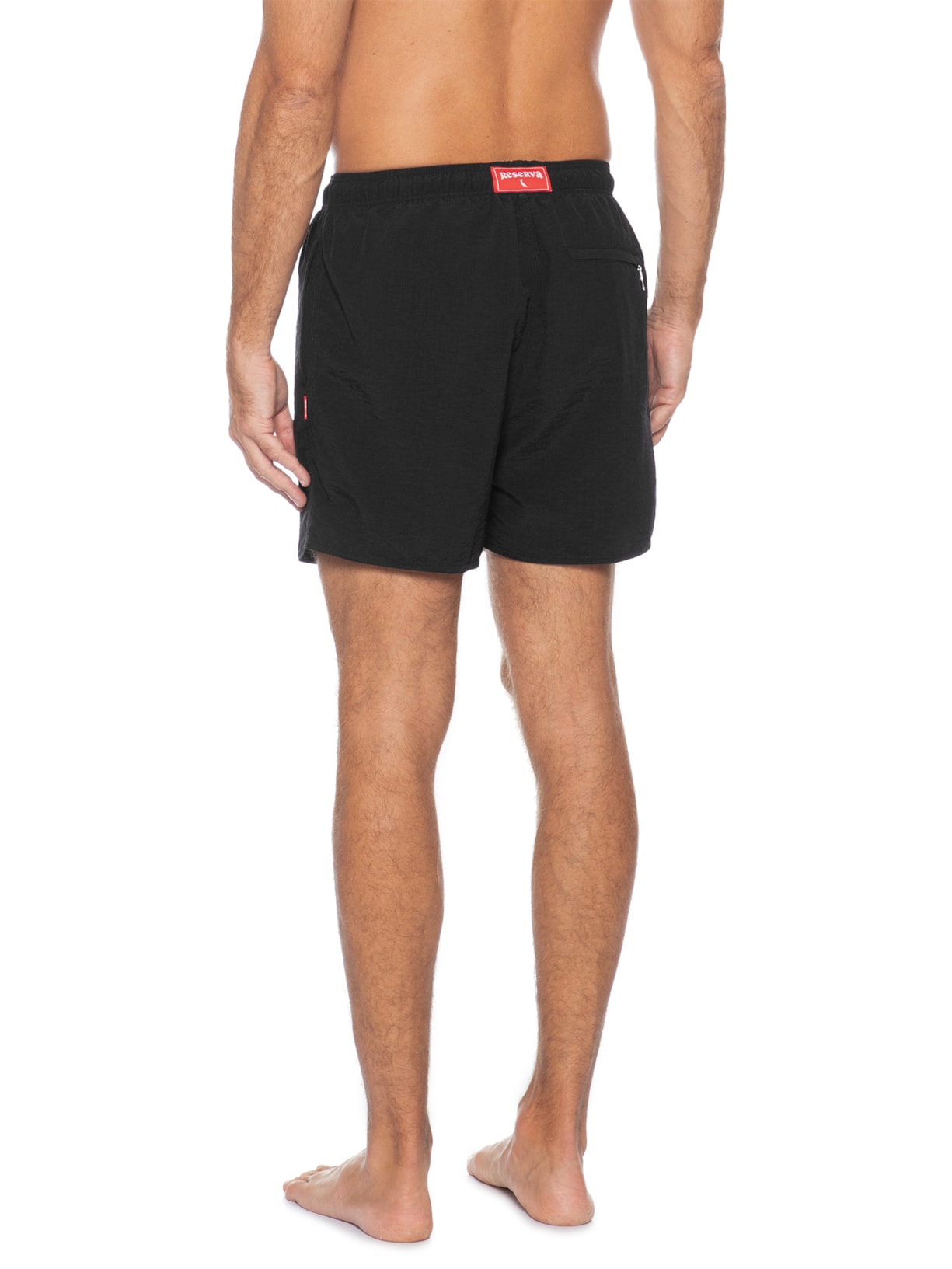 Short Masculino de Praia Liso Premium – Preto Reserva