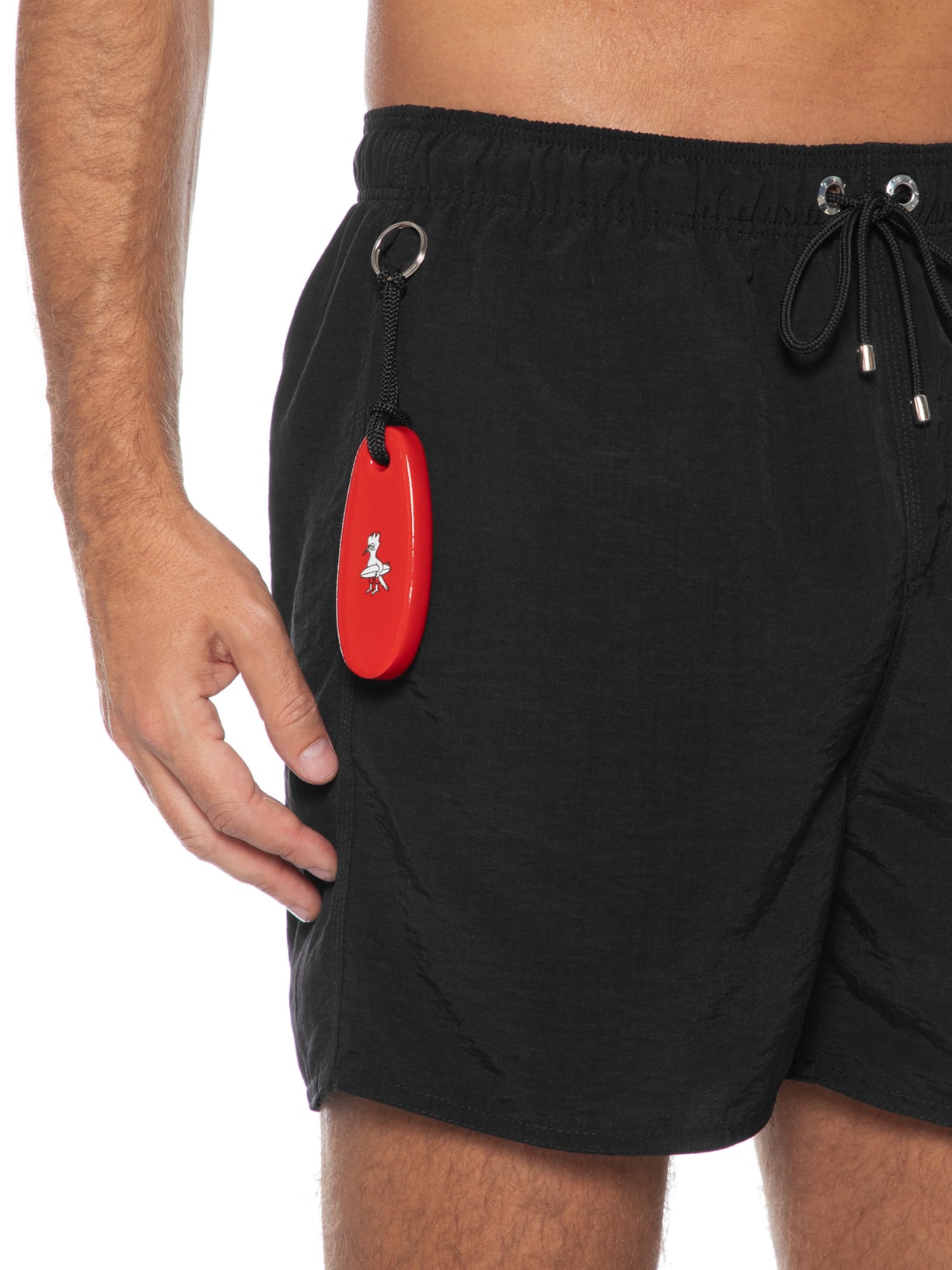Short Masculino de Praia Liso Premium – Preto Reserva