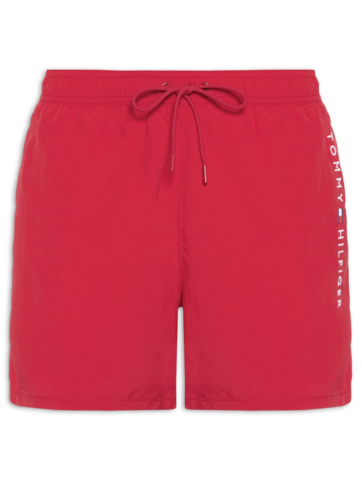 Short Masculino De Praia Médio Com Cordão - Vermelho
