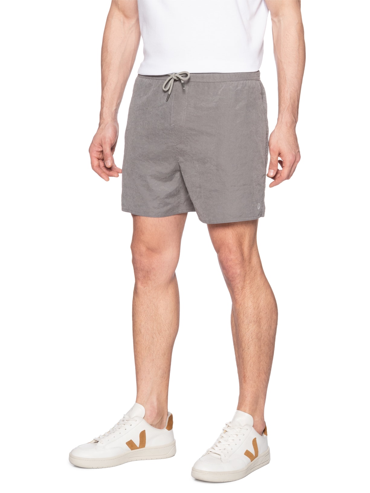 Short Masculino De Praia Peach Touch Cinza Austral